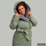 Gertúd 2.0 winter coat - mint green/gray