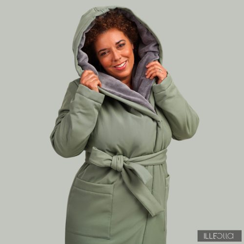 Gertúd 2.0 winter coat - mint green/gray