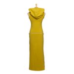 Kapucnis maxi ruha DARI - mustársárga S