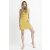 Hooded mini dress DORI - mustard yellow