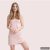 Hooded mini dress DORI - powder pink