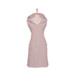 Hooded mini dress DORI - powder pink