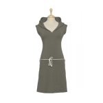 Hooded mini dress DORI - light khaki