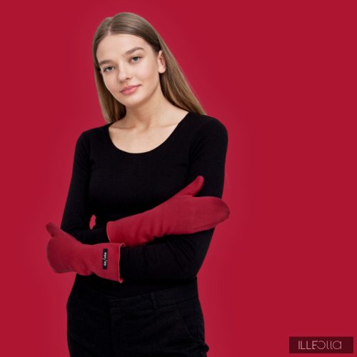 Emilia gloves - cherry red
