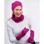 Emília egyujjas kesztyű - sötétciklámen