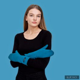 Emilia gloves - turquoise