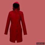 FABIOLA - Snap Button women coat - burgundy