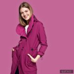 FABIOLA - Snap Button women coat - cyclamen