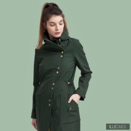 FABIOLA - Snap Button women coat - khaki