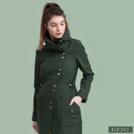 FABIOLA - Snap Button women coat - khaki