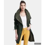 FABIOLA - Snap Button women coat - khaki
