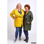 FABIOLA - Snap Button women coat - khaki M