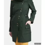 FABIOLA - Snap Button women coat - khaki M