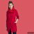 FABIOLA - Snap Button women coat - cherry red XL