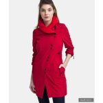 FABIOLA - Snap Button women coat - cherry red XL