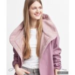 FABIOLA - Snap Button women coat - mauve pink