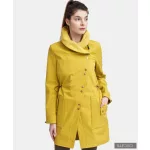 FABIOLA - Snap Button women coat - mustard yellow L