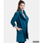 FABIOLA - Snap Button women coat - dark petrol