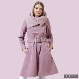 FANNIE  Romantic 'A' Line Coat - Mauve pink