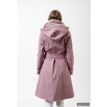 FANNIE  Romantic 'A' Line Coat - Mauve pink L