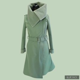 FANNIE  Romantic 'A' Line Coat - Mintgreen