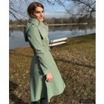 FANNIE  Romantic 'A' Line Coat - Mintgreen