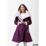 FANNIE  Romantic 'A' Line Coatt - eggplant purple / pastel pink L