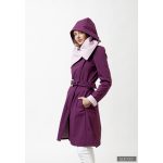 FANNIE  Romantic 'A' Line Coatt - eggplant purple / pastel pink L