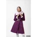 FANNIE  Romantic 'A' Line Coatt - eggplant purple / pastel pink L