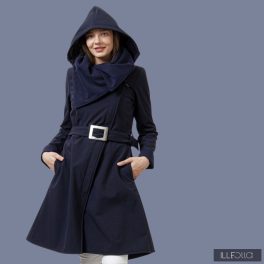 FANNIE  Romantic 'A' Line Coat - navy blue