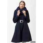 FANNIE 'A' vonalú szoknyás kabát - sötétkék