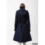 FANNIE 'A' vonalú szoknyás kabát - sötétkék