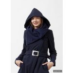 FANNIE 'A' vonalú szoknyás kabát - sötétkék