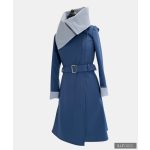 FANNIE  Romantic 'A' Line Coat - navy blue / lavender blue