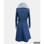 FANNIE  Romantic 'A' Line Coat - navy blue / lavender blue
