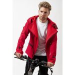 Men's sporty FARKAS bike jacket - cherry red