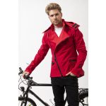 Men's sporty FARKAS bike jacket - cherry red