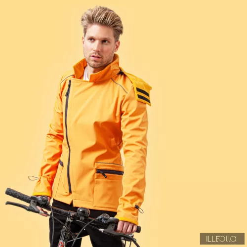 Men's sporty FARKAS bike jacket - ochre yellow XL