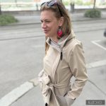 FEDORA - Minimal elegant style with big hood - beige XS