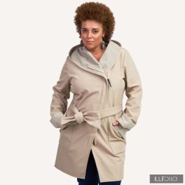 FEDORA - Minimal elegant style with big hood - beige