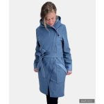 FEDORA - Minimal elegant style with big hood -melange blue M