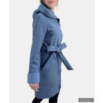 FEDORA - Minimal elegant style with big hood -melange blue M