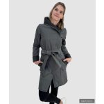 FEDORA - Minimal elegant style with big hood -melange gray S