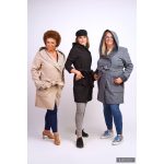 FEDORA - Minimal elegant style with big hood -melange gray 3XL