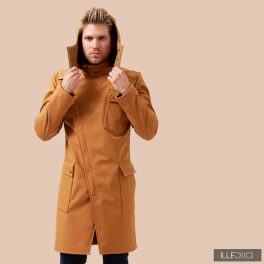 Elegant men's coat - Ferdinand - caramell