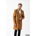 Elegant men's coat - Ferdinand - caramell 2XL