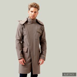 Elegant men's coat - Ferdinand - olive green