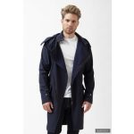 Elegant men's coat - Ferdinand - navy blue