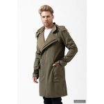 Elegant men's coat Ferdinand - light khaki 2XL