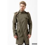 Elegant men's coat Ferdinand - light khaki 2XL
